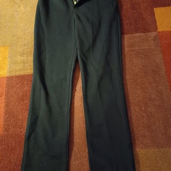 St John Sportswear by Marie Gray, Black pants with gold hardware size 28 - Picture 2 of 5